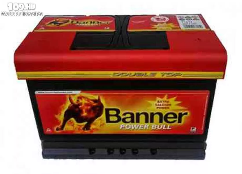 Akkumulátor BANNER Power Bull 12V 74Ah jobb+