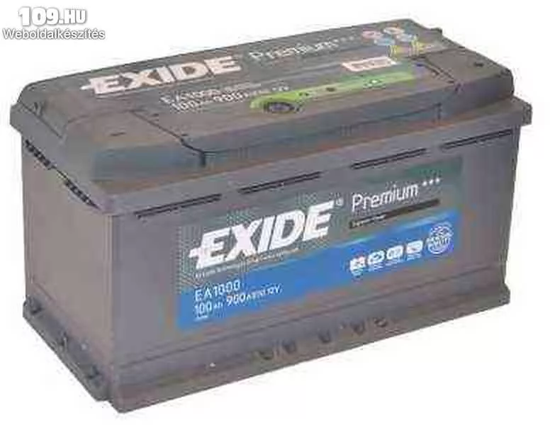 Akkumulátor  EXIDE Premium EA1000 12V 100Ah jobb+