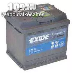 Akkumulátor EXIDE Premium EA530 12V 53Ah jobb+