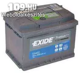 Akkumulátor EXIDE Premium EA602 12V 60Ah jobb+