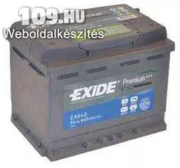 Akkumulátor EXIDE Premium EA640 12V 64Ah jobb+